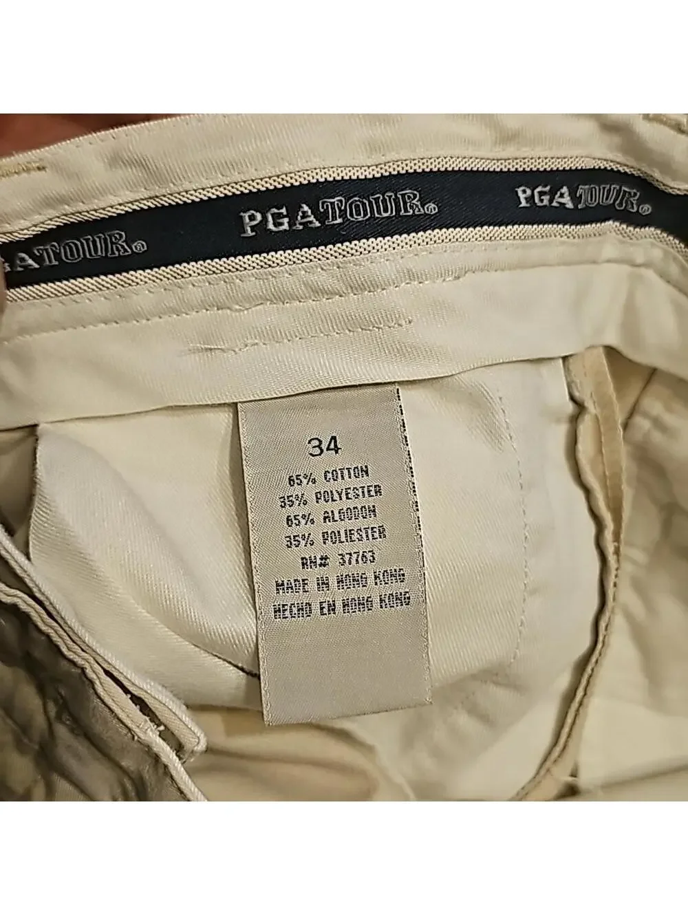 PGA Tour Golf Shorts Men’s 34 light tan